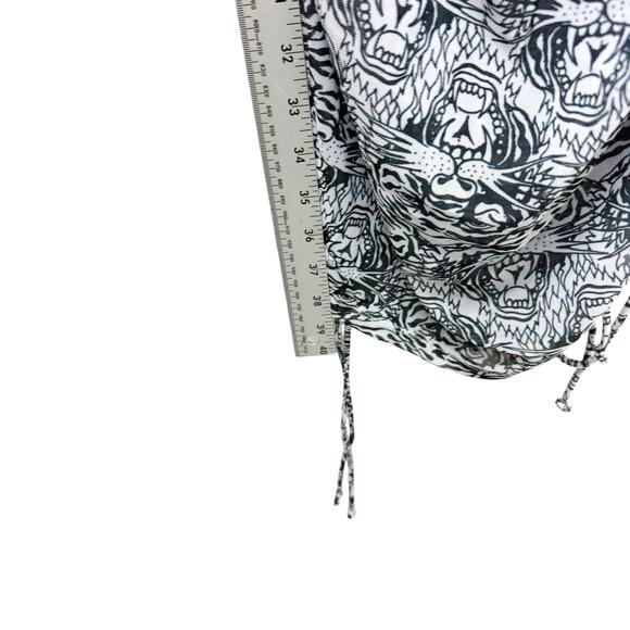 NWT Ed Hardy Snow Tiger Print Sheer‎ Ruched Dress Women’s Size Medium - Picture 6 of 10
